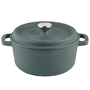 Salter BW11535EU7 Heritage Cast Iron Casserole Pot with Lid, Dutch Oven, Hob to Oven Cooking Pot, for Slow Cooking, Stews Suitable for All Hob Types Including Induction, 24 cm, 3.4 litres