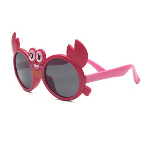 Silicone Kids Polarized Sunglasses Cartoon Crab Cute Sunglasses UV Protection Glasses