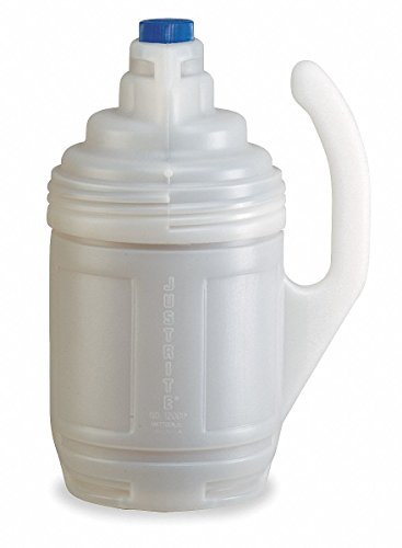 Image of Justrite 12009 Polyethylene Safety Jacket, 6 inch OD x 14 inch Height, Translucent, for 1 Gallon Bottles