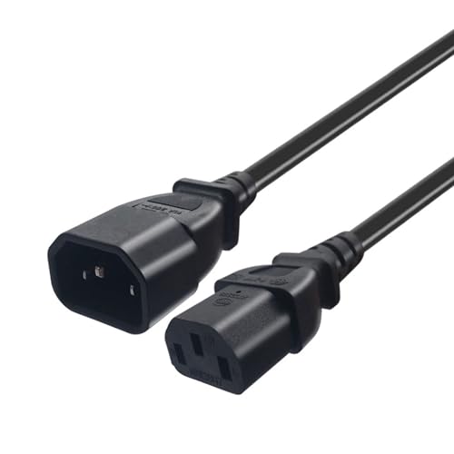 IEC 320 C14 - C13 �A�_�v�^�[ �P�[�u�� | 250v �N���[�o�[���[�t�d���P�[�u�� �R�[�h ���b�v�g�b�v �m�[�g�u�b�N�d���A�_�v�^�[�A�R���s���[�^�[ �R�l�N�^�[�p