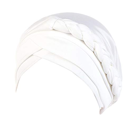 Fannyfuny_Sombrero Unisex de la Bufanda de Cabeza Bandana para Quimio Color Solido...