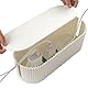 Kabelbox Kabel Organizer Box zum Kabel Verstecken Kabelmanagement Box mit Deckel und 12 Kabelbinder Kabel Aufbewahrungsbox Cable Management Box Steckdosenbox Kabelsammler für Kabel Steckdosenleisten