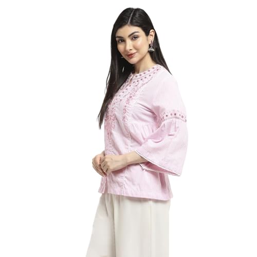 Image of BIBA Women Cotton Straight Dyed Kurti