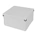 Pop n' Store Decorative Storage Box with Lid - Collapsible and Stackable- Medium Square Box - White - Interior Size (9.75"x9.75"x5.75")