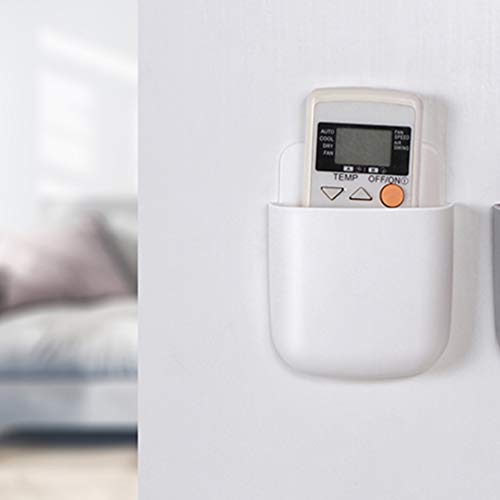 Caixa de armazenamento de controle remoto TOPBATHY com 3 peças, suporte de parede, suporte para carr