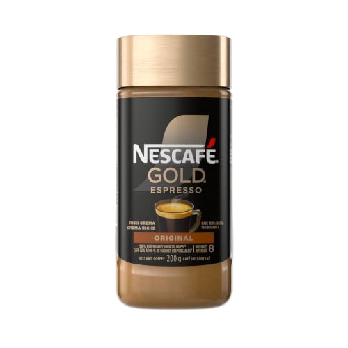 Image of NESCAFE Gold Espresso Instant Coffee, 200g /7.1 oz., {Imported from Canada}