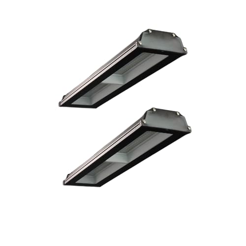 LUXULA Basic LED Hallenstrahler 100W 2 Stück 4000K Neutralweiß 10000lm IP65 IK06 - Industrie Deckenleuchte - Linear High Bay Hallenleuchte Werkstattlampe Garagenleuchte Hallenbeleuchtung Lager