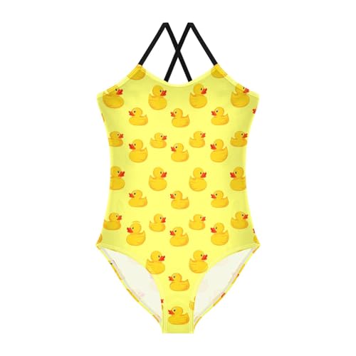 Cute Ducks Yellow Girls One Piece Swimsuit Beach Swimwear 20861954