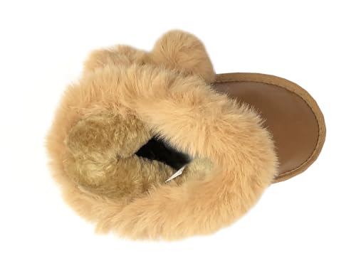 Image of REDVOLUTION Kids Boots Toddler Girls Cute Butterfly Bow | PomPom PU leather Boot (Toddler /Small Kid)