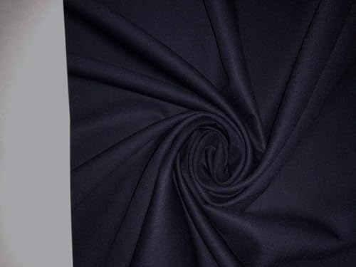 Suiting 15669 mélange peigné superfin 120S tissage sergé bleu marine 147,3 cm