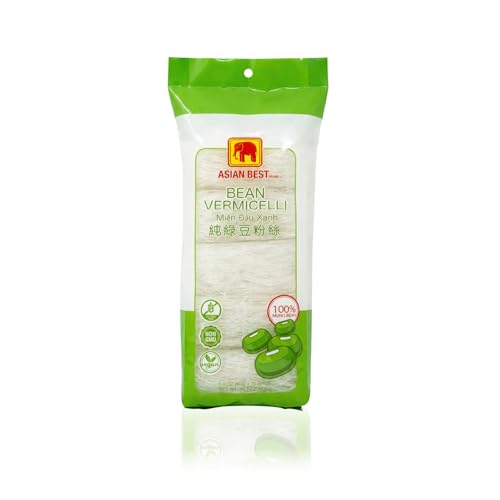Asian Best Bean Vermicelli, Mung Bean Glass Noodles, 100% Mung Bean, Non-GMO, Gluten Free, Vegan, 10 Bundles, 14.1 oz