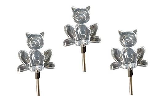 Starry Illuminate 3 PCS Solar Color Changing Style Garden Stake Light Pathway Stake Light (Cat)