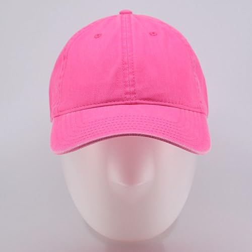 Image of Classic Washed Cotton Baseball Cap - Vintage Adjustable Dad Hat, Curved Bill for Men Women, Outdoor Everyday Wear