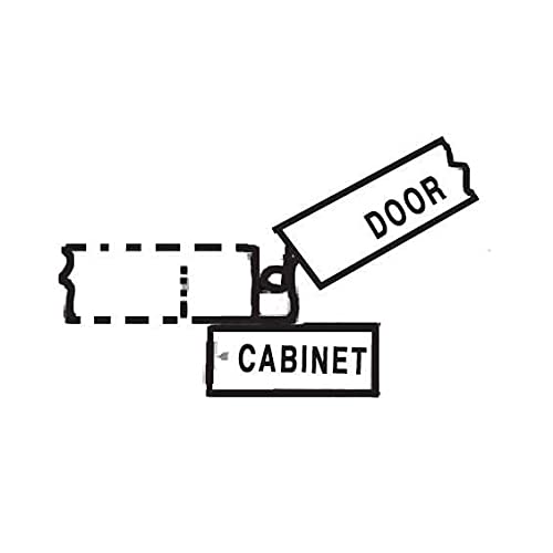 Surface Mounted Full Wrap Cabinet Hinge, 3/8" Inch Overlay, Antique Brass, 2 Pack #TOP1