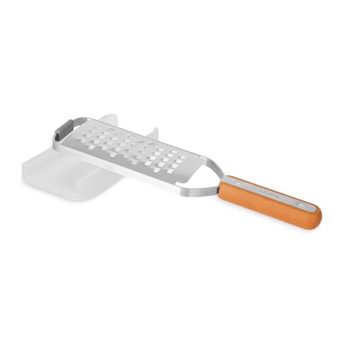 Full Circle Grate Expectations - Grobreibe für Käse, Gemüse, Rohkost - Handliche Edelstahl Reibe mit rutschfestem Silikonfuß - 28 x 7,2 x 3,6 cm