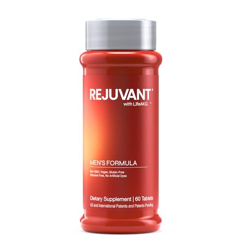 Rejuvant Men's Calcium AKG Supplement 1000mg, 98% Pure Ca-AKG, 60 Capsules