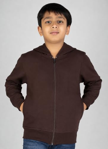 Image of ADBUCKS Unisex Fleece Cotton Zipper Sweatshirt with Hoodies for Boys and Girls
