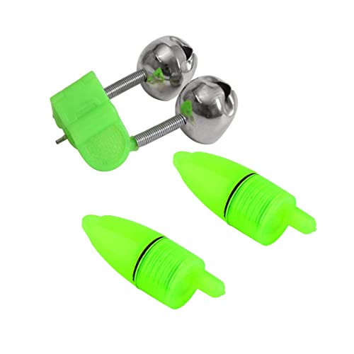 Visstang Bell Bite Alarm klem LED Dual Bells licht draagbaar accessoire voor nachtzee visserij tackle groen 10 stks. - Image 7