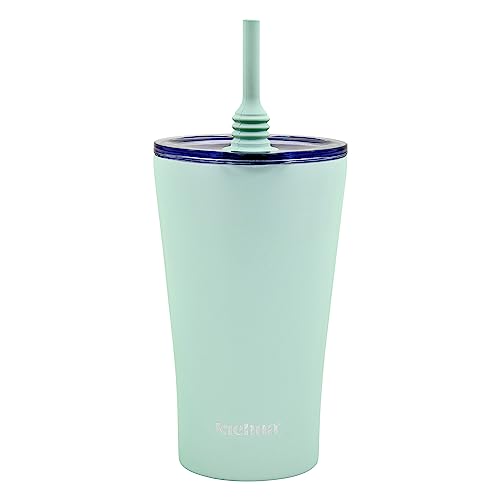 Kichna The Sipper Double Walled Stainless Steel Coffee, Water Tumbler 550ml, Pistachio Green, 550 ml