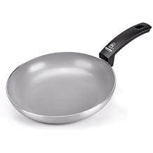 Moneta Innova Frying Pan, 10.25 Inch 26cm FineGres Natural Nonstick Coating, PFAS-Free, Induction Compatible, Made in Italy