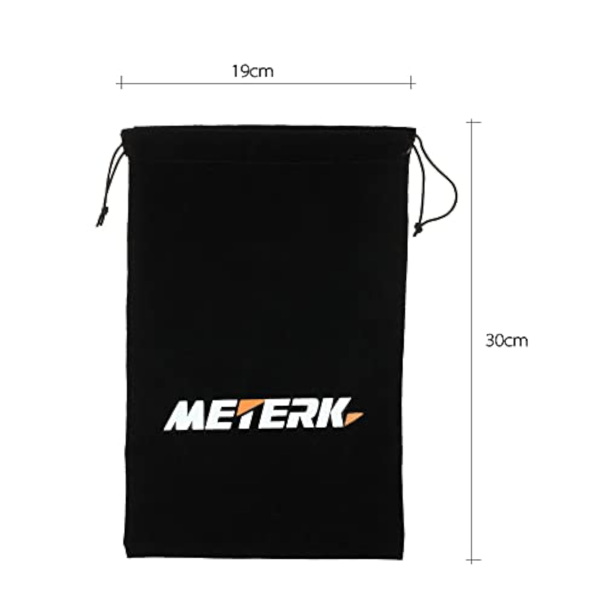 Black Drawstring Flocked Protection Bag Pouch