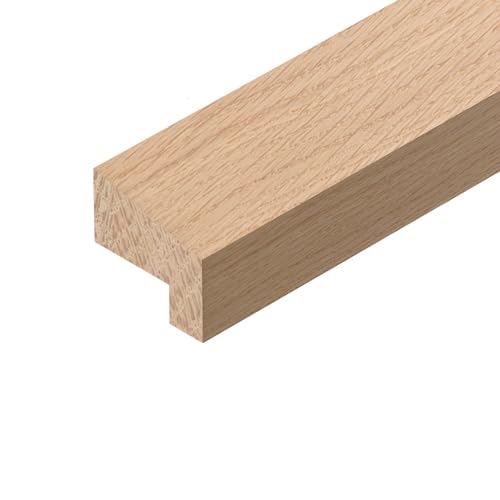 Solid Oak Glazing Bead Hockey Stick FD30 Fire Check Vision Glass Ledge Beading (1, 59.5cm)