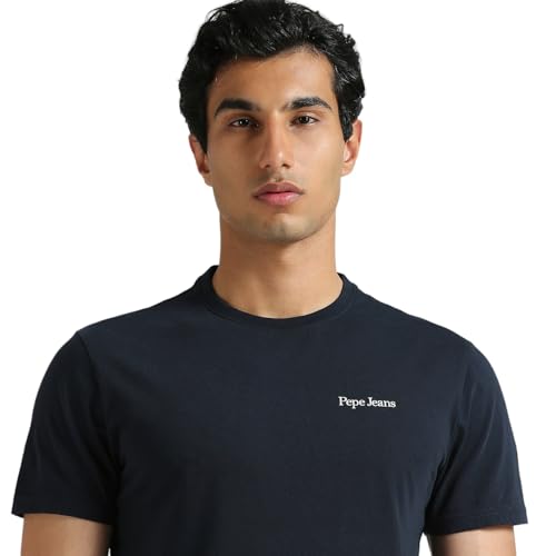 Image of Pepe Jeans Men T-Shirt|Cotton|Slim Fit