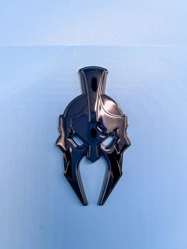 Image of 2Pcs Custom Gladiator Emblems Car Badge Left Right Side Sticker Compatible with Jeep Wrangler JL JK Gladiator Universal Car Vehicle, Truck, Motorcycle (Glossy Black)