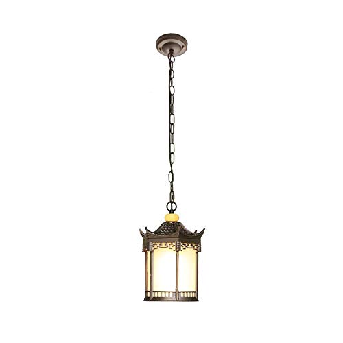 Lanterne extérieure chinoise pour illuminer un gazebo de style européen sous la véranda