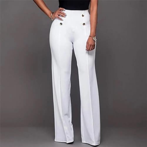Solid Color Flare Pants Women High Waist Wide Leg Pants Office Ladies Trousers Slim Long Pants2