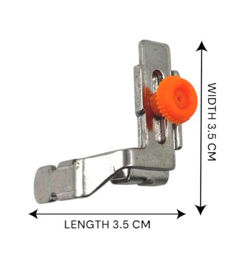 Image of ZENITH Orange Adjustable Zipper Pressure Foot Snap on Type for Automatic Electric Low Shank Sewing Machines Suitable for Usha Janome Brother Singer etc Steel Finish (Orange Adjustable Zipper)