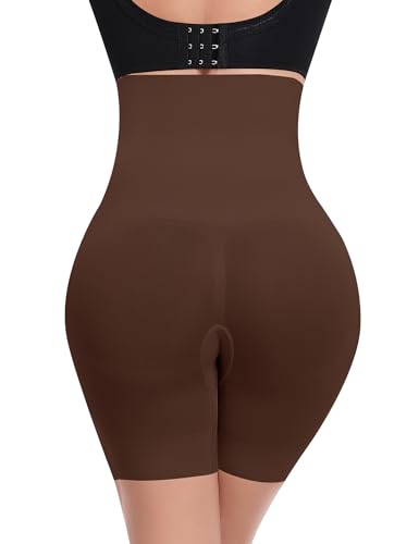 Image of Werena Shapewear Shorts Tummy Control for Women High Waisted Body Shaper Underwear Slimming Slip Shorts Under Dresses