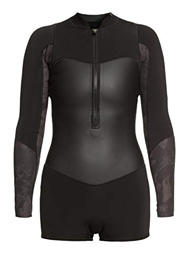 Roxy Womens 1.5Mm Satin - Long Sleeve Front Zip Springsuit - Women - 10 - Black Black 10