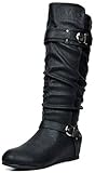 DREAM PAIRS Women's Joies Black Knee High Low Hidden Wedge Boots Size 10 M US