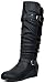 DREAM PAIRS Women's JOIES Black Knee High Low Hidden Wedge Boots Size 10 M US