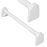 TIUKIEY 強力 つっぱり棒 160cm 伸縮棒 強負荷 ドリル不要 突っ張り棒 100CM以上 ホワイト 耐荷重20~45kg 落下防止 調節簡単 つっぱりステンレス鋼製 超防錆 高負荷重量 突っ張り カーテン 棚 脱衣所 整理 収納(90-160cmホワイト)