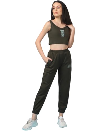 Image of Rigo Cotton Solid Co-ord Set for Women | Round Neck, Slim Fit Tracksuit Co-ords Set for Women | Two Piece Co ord Set | Casual Wear, Beach Wear, Vacation Wear Outfit for Women