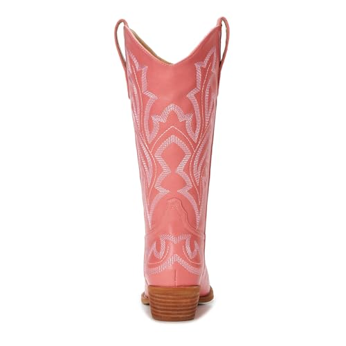 Image of Cowboy Boots for Women - Embroidered Western Cowgirl Boots with Fashion Snip Toe, 1.75-Inch Low Block Heel and All-Day Comfort Fit