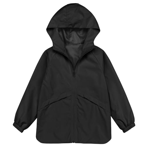 Image of MODAFANS Boys Girls Rain Jacket Waterproof lined Hooded RainCoats Windbreaker