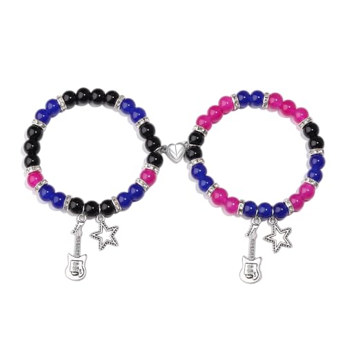 Korotho Pulseiras de aranha combinando para casais, melhor amigo, pulseiras de Natal com pingente de coração, presentes para casais, amigos, aranha, amizade, joias para irmã melhor amiga, presente de longa distância para namorada, Small, Pedra, Sem pedras preciosas