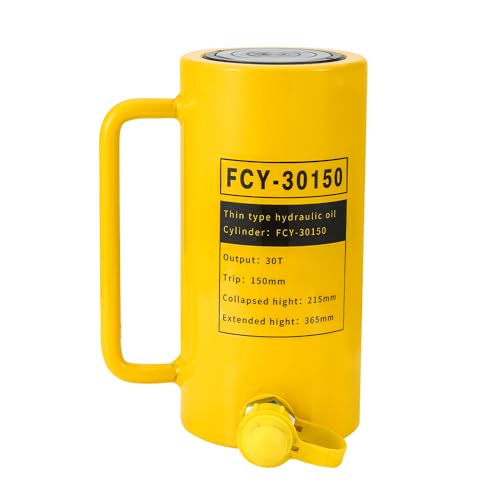 Image of 30T 150mm /6in Long Stroke Hydraulic Cylinder Jack Porta Power Ram Jack Lifting Cylinder Retract Automatically for Machinery Shipbuilding Bridge Construction
