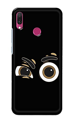Image of PRINTFIDAA Funky Expression of Cartoon Eyes Printed Designer Hard Back Case Cover for Huawei Y6 (2019) / Huawei Y6 Prime (2019) -(TI) MVN1004