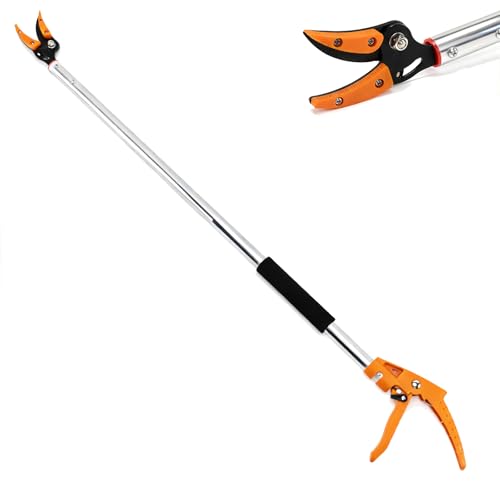 Image of 3.5 ft (1.0m) Cut & Tree Trimmer for Precision Gardening Pruning & Fruit picking, 40 in Long Reach Pruning Shears - Lightweight Aluminum Rust-Resistant Picker, Branch Bypass Loppers(1/2" Max Cut)