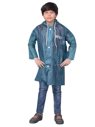 Image of Dollar Rainguard Kids' Full Sleeve Circle Printed Long Raincoat With Adjustable Hood and Pocket