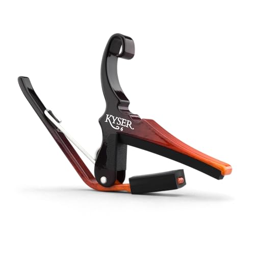 Kyser Quick-Change Capo for 6-string acoustic guitars, Sunburst, KG6SNB