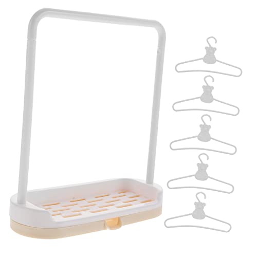Toddmomy 1 Set Doll Clothes Hanger Set Rack for Doll Accessories Storage for Pants Dresses Present Lovers Smooth Finish Increased Display Space