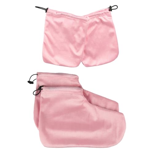 Guantes de parafina, guantes de spa, bloqueo de humedad, diseño reutilizable, calidad de salón de belleza, juego de fundas para calentamiento, hidratación, crema, dormir, calefacción, damas, 11.02 x