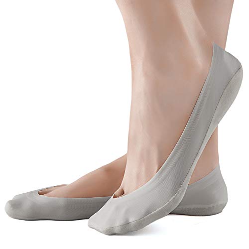 Image of No Show Socks for Women Non Slip Thin Low Cut Liner Socks for Flats | No-Show Socks Cotton Nylon Silicone Gel Grip Anti Slip Soft Breathablility Comfortable Fit for Flats Loafers Sneakers Clogs