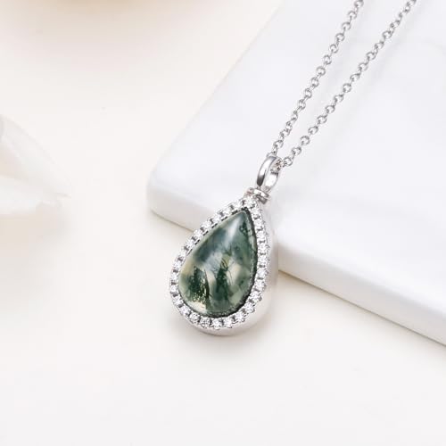 Urn Necklace for Ashes 925 Sterling Silver Cremation Jewelry Keepsake Pendant Memorial Necklace for Human Pet Ashes Sympathy Gift Jewelry for Women Men3