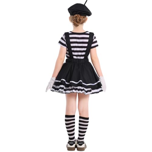 Disfraz de payaso negro para niña talla 4-6 años miniatura 4